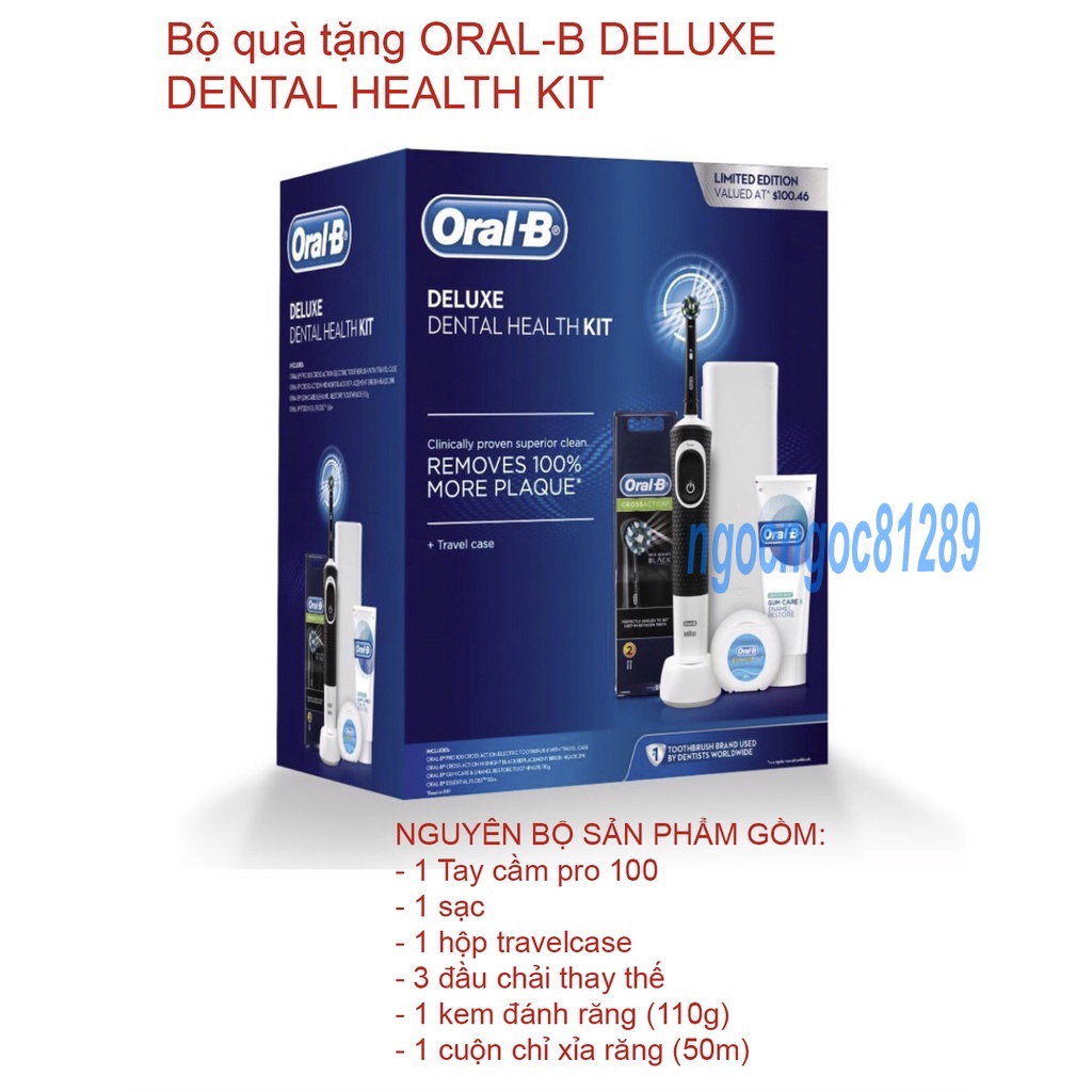 Oral-B bàn chải đánh răng điện PRO bản limited (bảo hành 3 tháng)