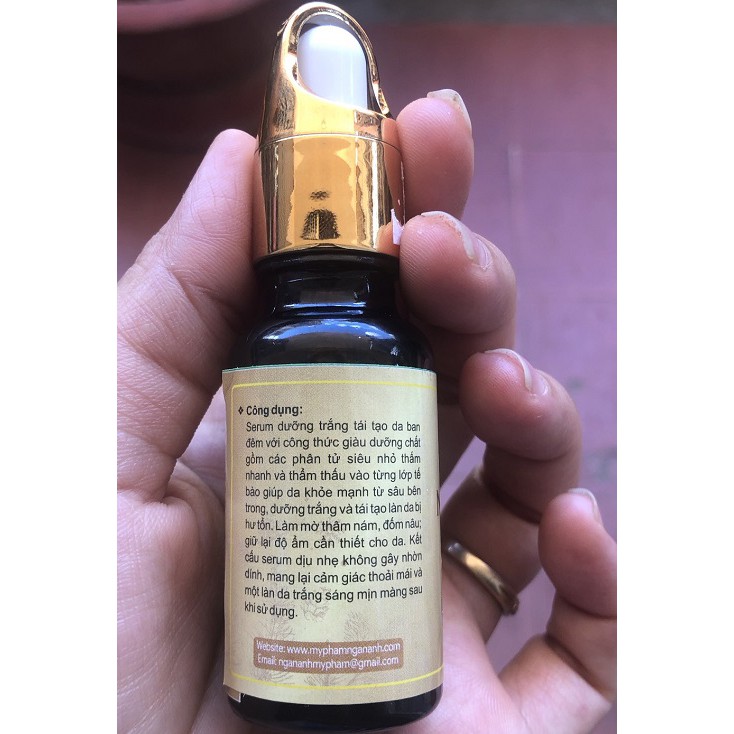 SERUM DƯỠNG TRẮNG TÁI TẠO DA BAN ĐÊM NGÂN ANH GIA TRUYỀN  20ml