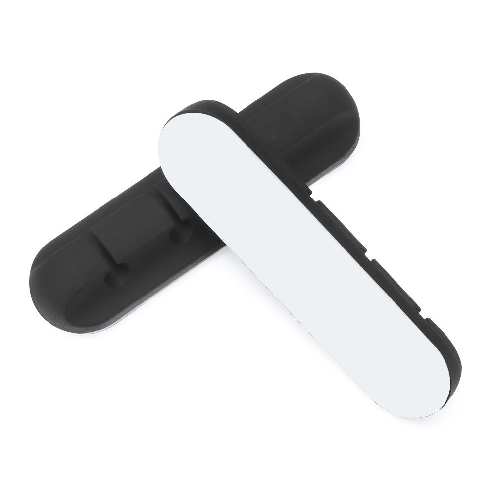 Kẹp giữ dây cáp bằng silicon màu đen tự dính tiện lợi