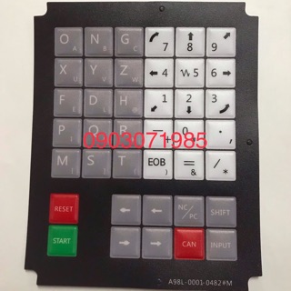 Tấm dán bàn phím máy phay CNC Fanuc 10 M A98L-0001-0482 M