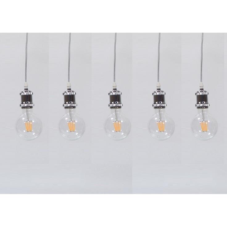 Bộ 5 dây đèn thả cổ điển bóng đèn tròn Edison G95 8W