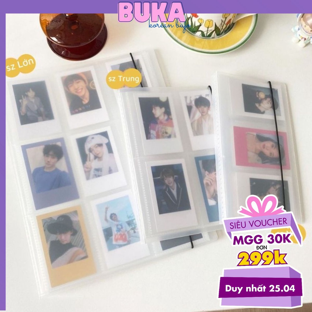 Collect book nẹp chun Buka album ảnh 3 inch đựng ảnh idol Kpop thẻ anime nhiều kích cỡ SML