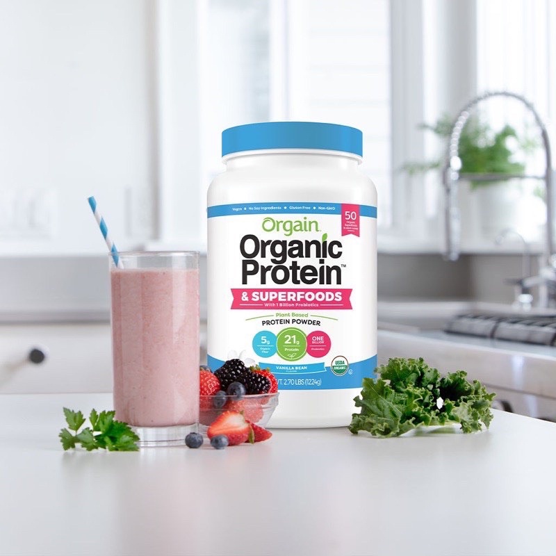 [VANILLA] Bột Protein Hữu Cơ Orgain Organic Protein 50 Superfoods 1.22kg - HÀNG MỸ