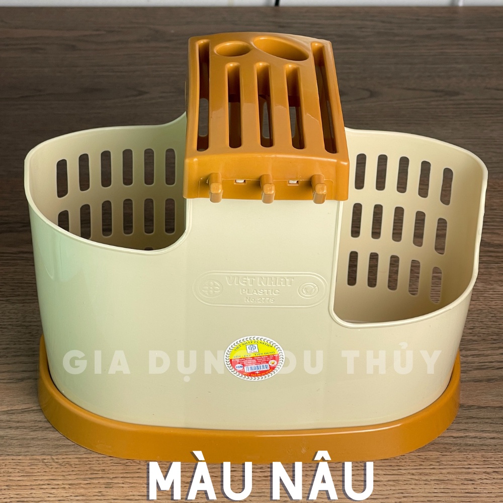 Ống đựng dao đũa muỗng đa năng 2775 nhựa nguyên sinh an toàn, nhiều ngăn đựng tiện lợi, cắm đũa muỗng nhà bếp tiện lợi