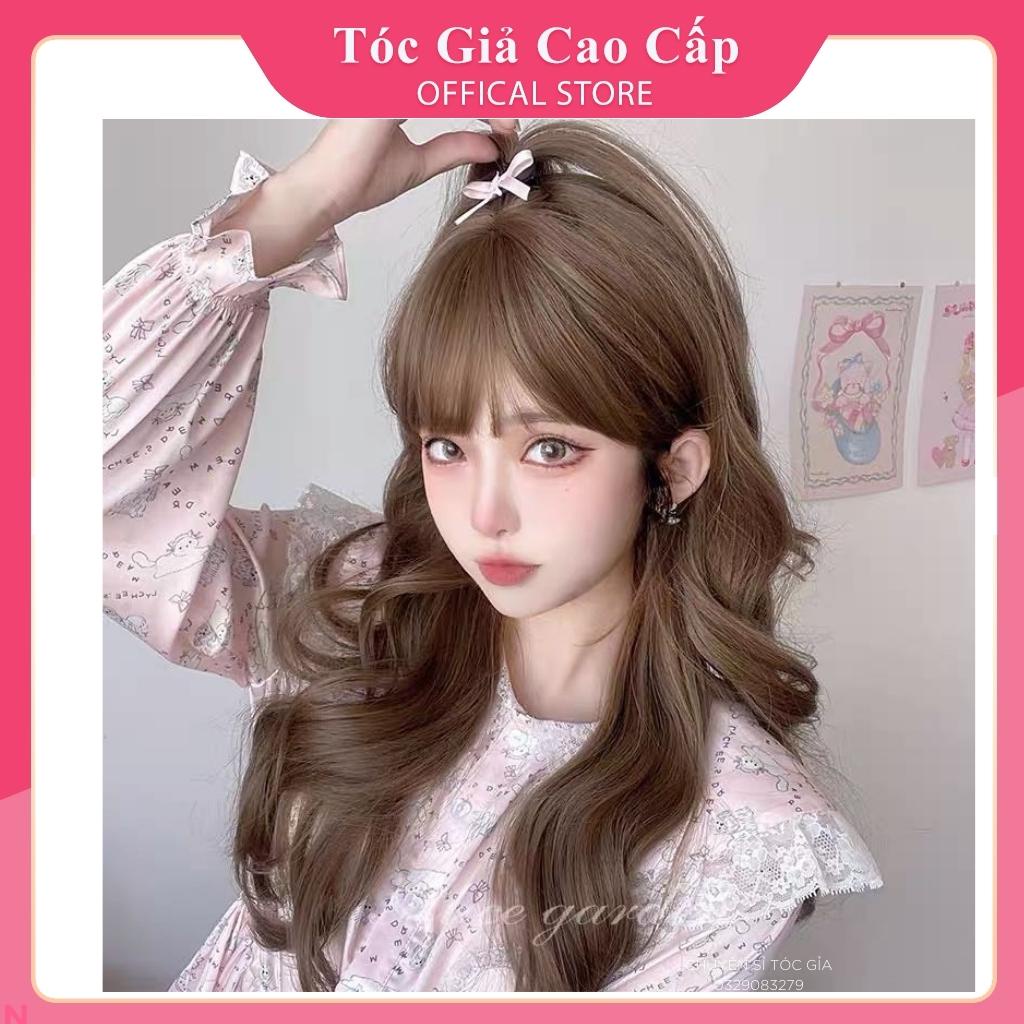 Tóc giả nữ nguyên đầu xoăn đuôi 50cm ❤️FREESHIP❤️ cả đầu 1574