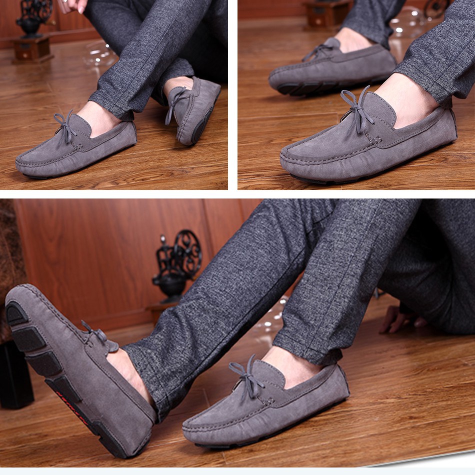 Giày da lộn chất liệu da bò thật thời trang sang trọng lịch lãm cho nam