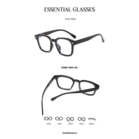 Kính Mắt Cận Vuông Thời Trang Unisex - K008