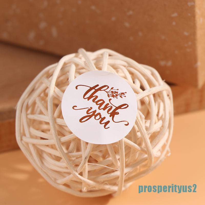 (prosperityu2) 500pcs Candy Thank You Sticker For Seal Thank You Sticker