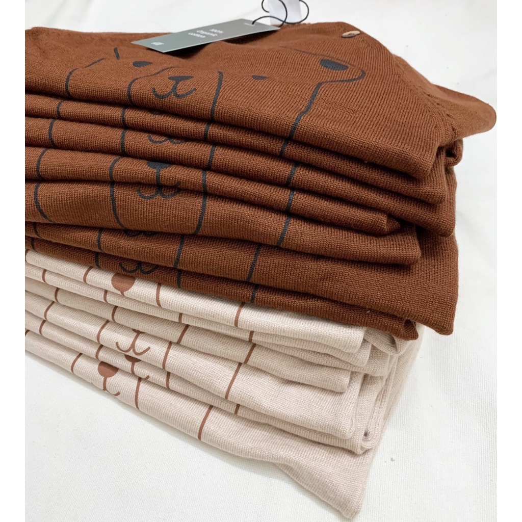 Áo len H&amp;M hàng xuất dư hoạ tiết gấu, áo len ấm áp cho bé - Monnie Kids