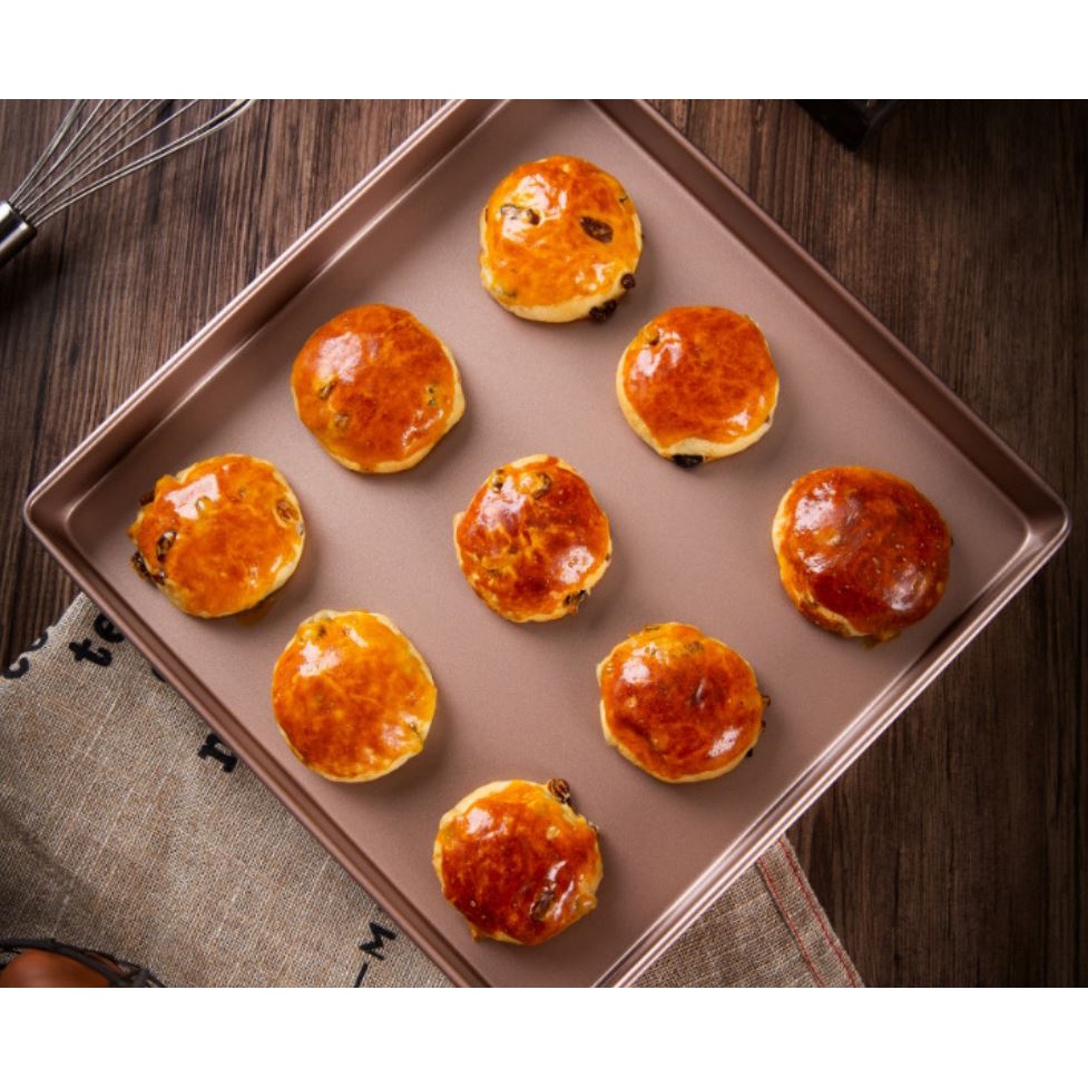 Khay Vuông Lớn - Khuôn Bông Lan - Khay Nướng Chống dính dày dặn GBBM013