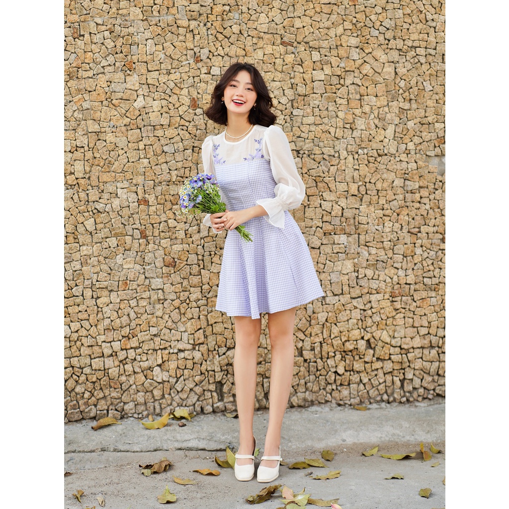 Đầm 8 mảnh Oversized lai tay rút dây thêu hoa [ZA3] | BigBuy360 - bigbuy360.vn