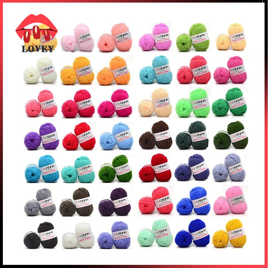 Cuộn len pha bông sữa chuyên dùng may vá và đan móc len thú bông cho trẻ em