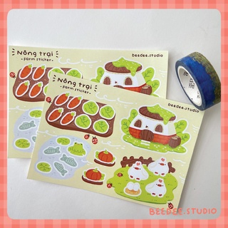 Sticker nông trại vui vẻ | hàng độc quyền beedee.studio |