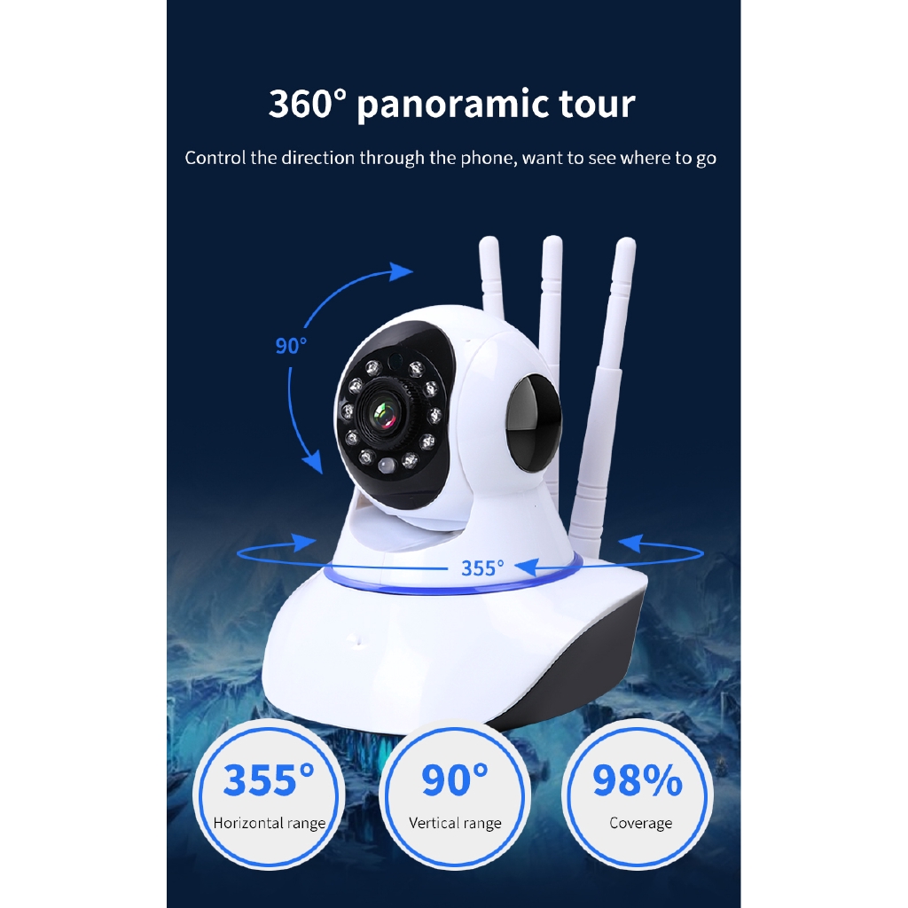 Camera An Ninh Không Dây 1080p 3 An Ninh 360 Độ