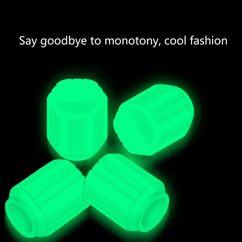 Set 4 Nắp Van Lốp Xe Đạp/Xe Máy Họa Tiết Phát Sáng Độc Đáo