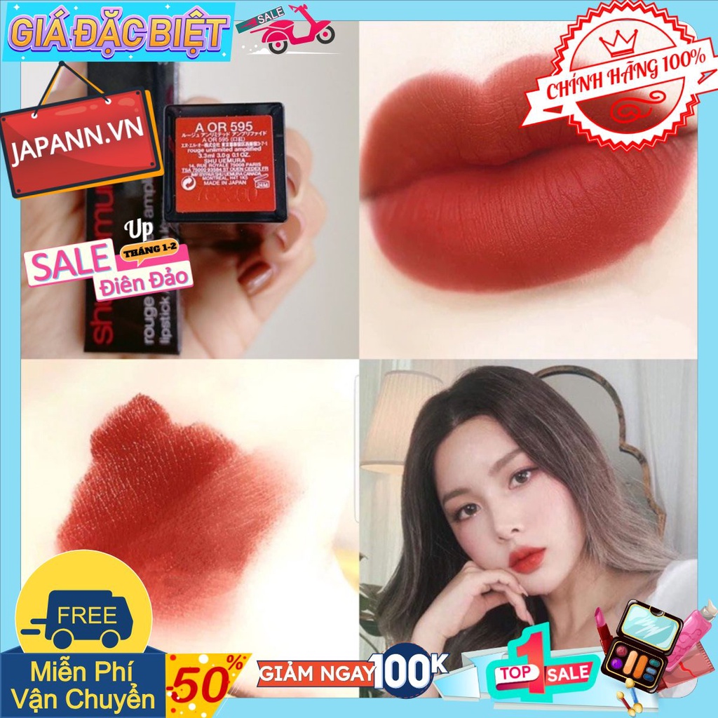 ♥𝐉𝐀𝐏𝐀𝐍𝐍.𝐕𝐍♥ Son SHU UEMURA  595 ĐỎCHÁY #ＣＨÍＮＨ ＨÃＮＧ １００%