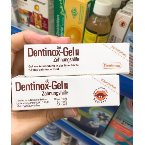 GEL GIẢM ĐAU NỨT LỢI KHI BÉ MỌC RĂNG DENTINOX-GEL N -ĐỨC