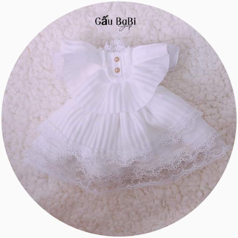 Đầm ren nữ, set đồ nam vải xếp ly cho búp bê size 1/8 bjd, bru, baboliy, babies, xinji, 1/6 blyth, animator
