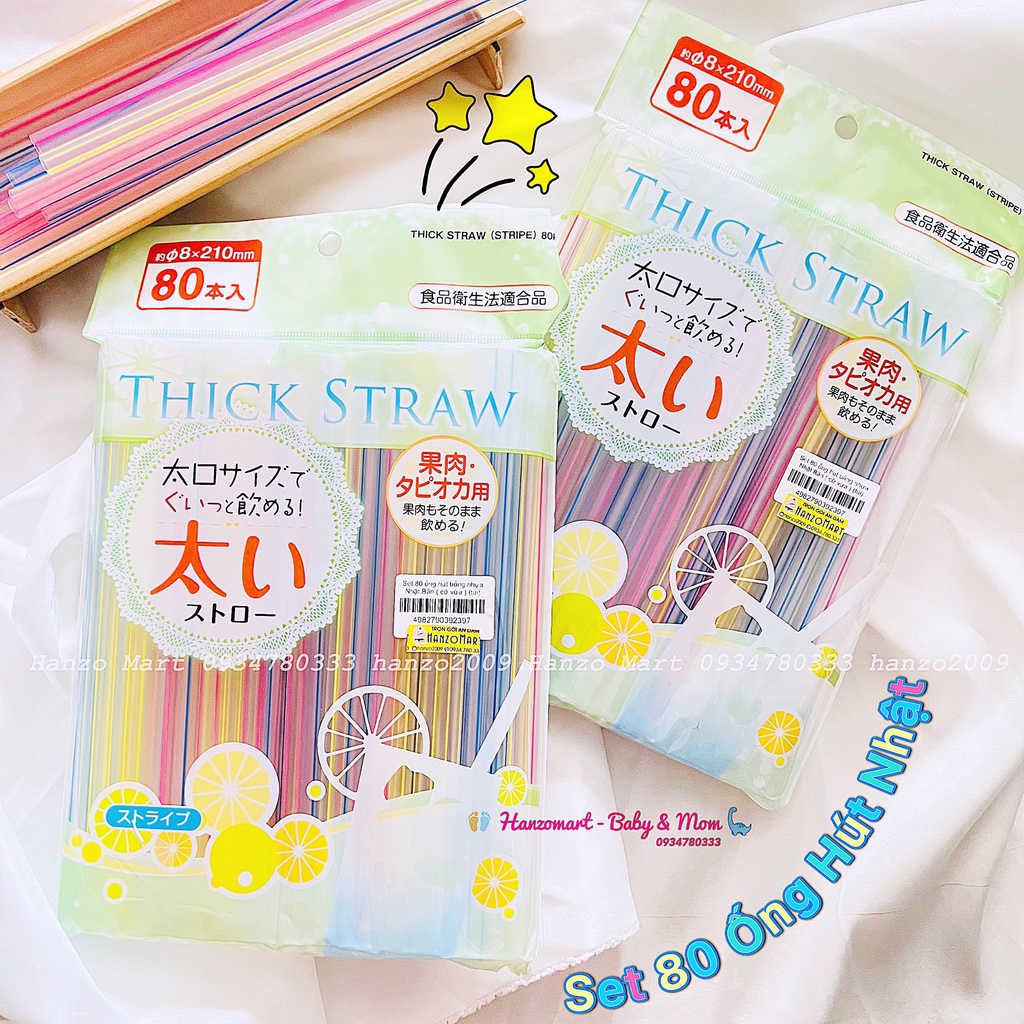 Set 150 ống hút - hàng nội địa Nhật cho bé