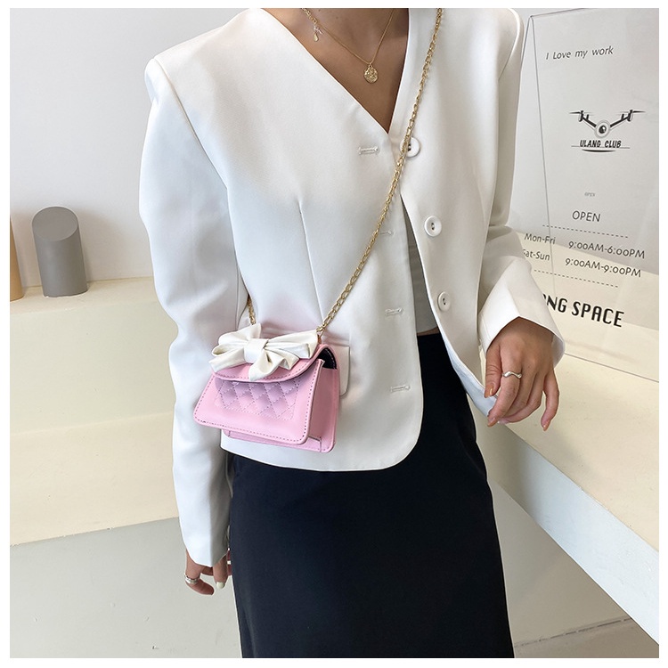 Túi Đeo Vai Vải Lông Hình Vuông Xinh Xắn Cho Nữ