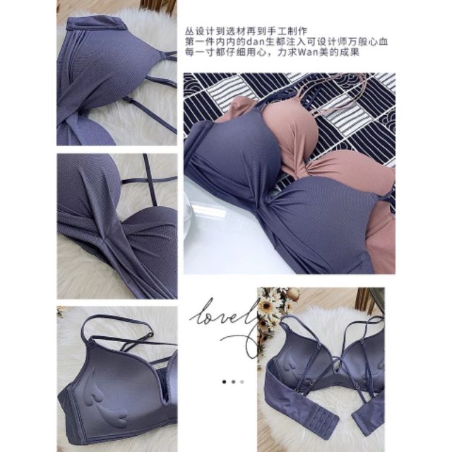 Áo lót push up thông hơi quai chéo siêu xinh