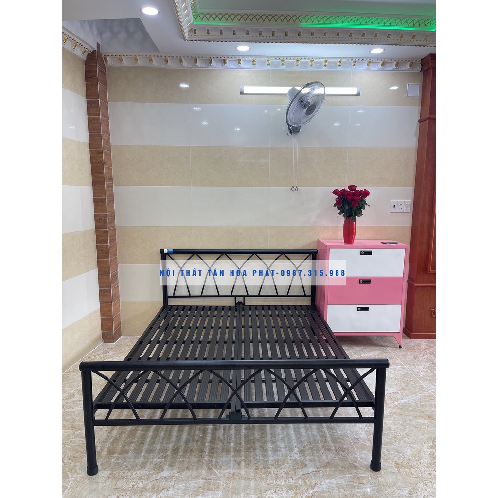 Giường sắt Tân Hóa Phát kiểu mới nhiều kích thước từ 1m đến 1m8