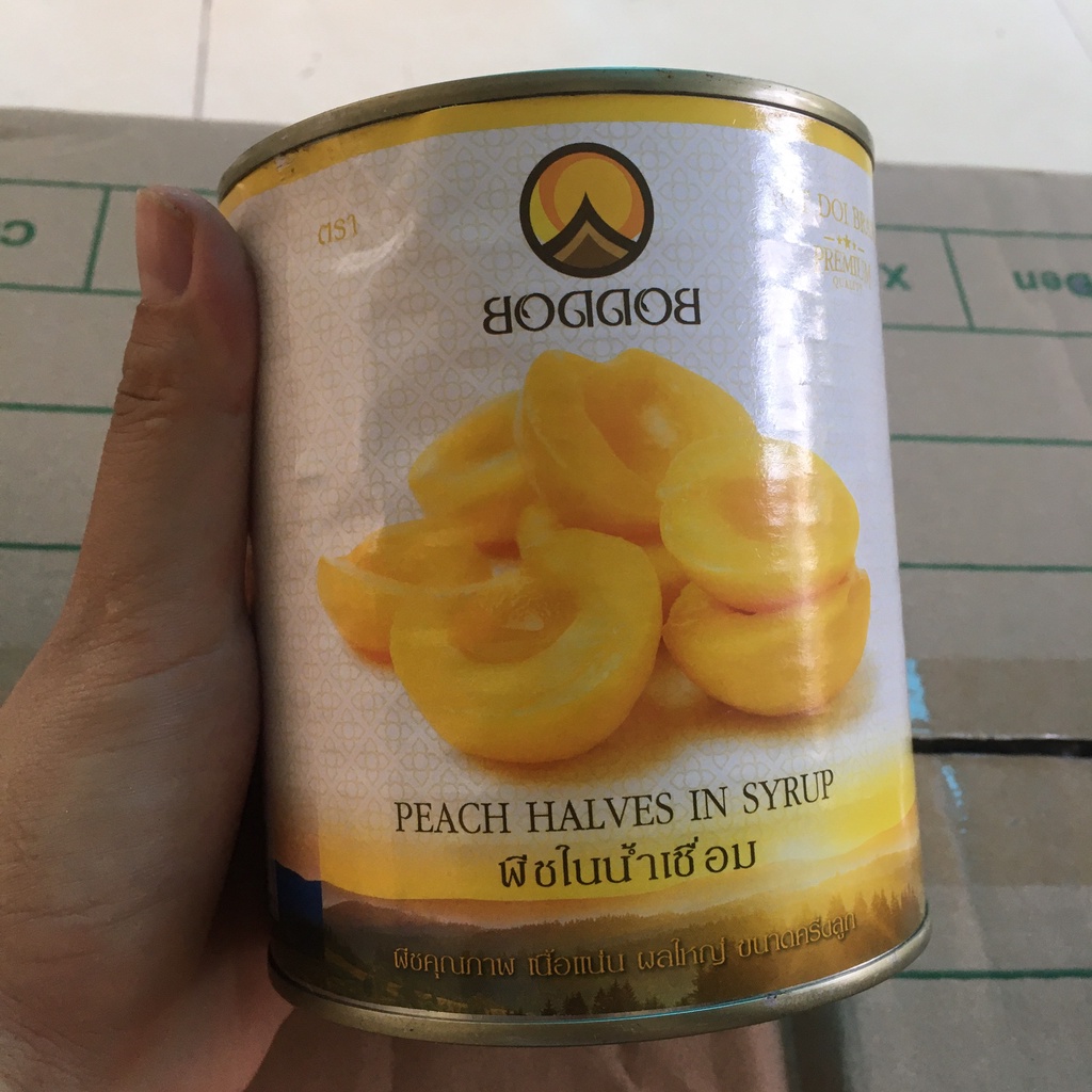 Đào Ngâm - Đào Hộp Thái Lan BODDOB  - Siêu giòn ngon - Giá rẻ siêu tiết kiệm