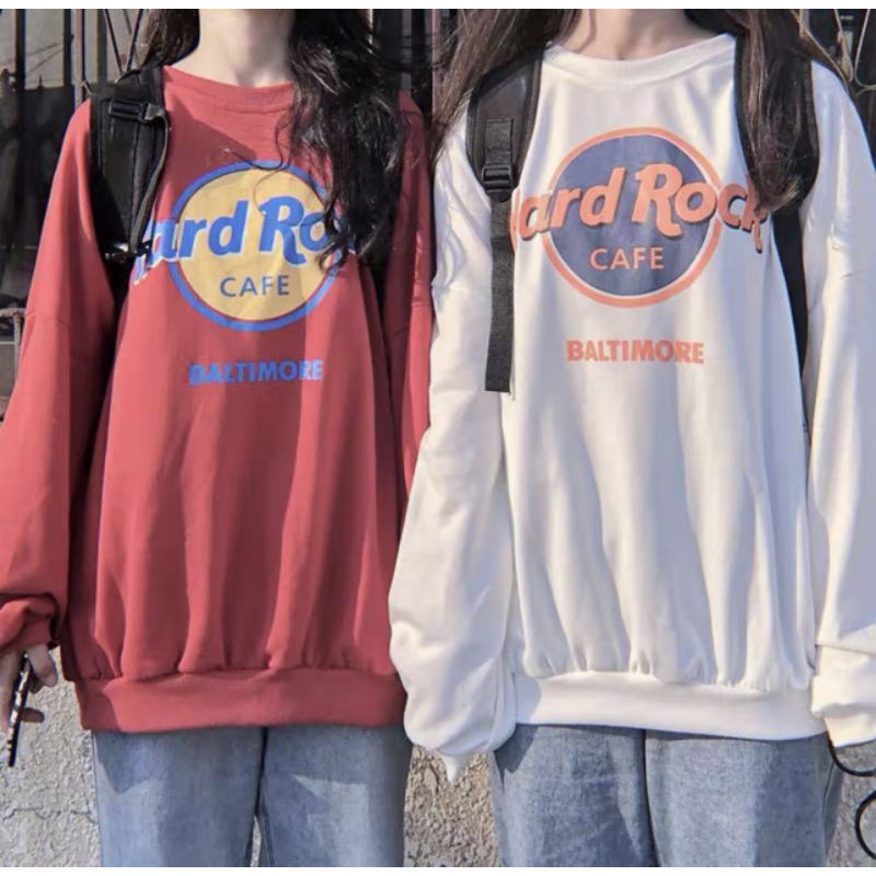 [Rẻ Vô Địch] Áo swt nỉ cổ tròn cotton tay bồng ------- ÁO NỈ TAY BỒNG HARD ROCK | BigBuy360 - bigbuy360.vn