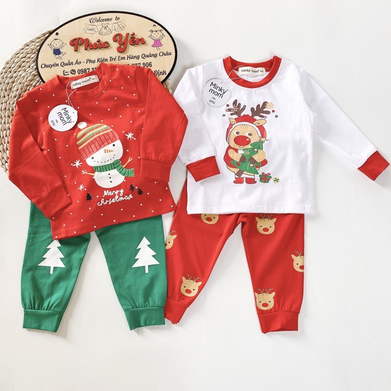 Sale !!! Bộ Dài Tay Noel Cho Bé Trai Bé Gái_Chất Cotton 100 %_Super Sale (SP001461 )