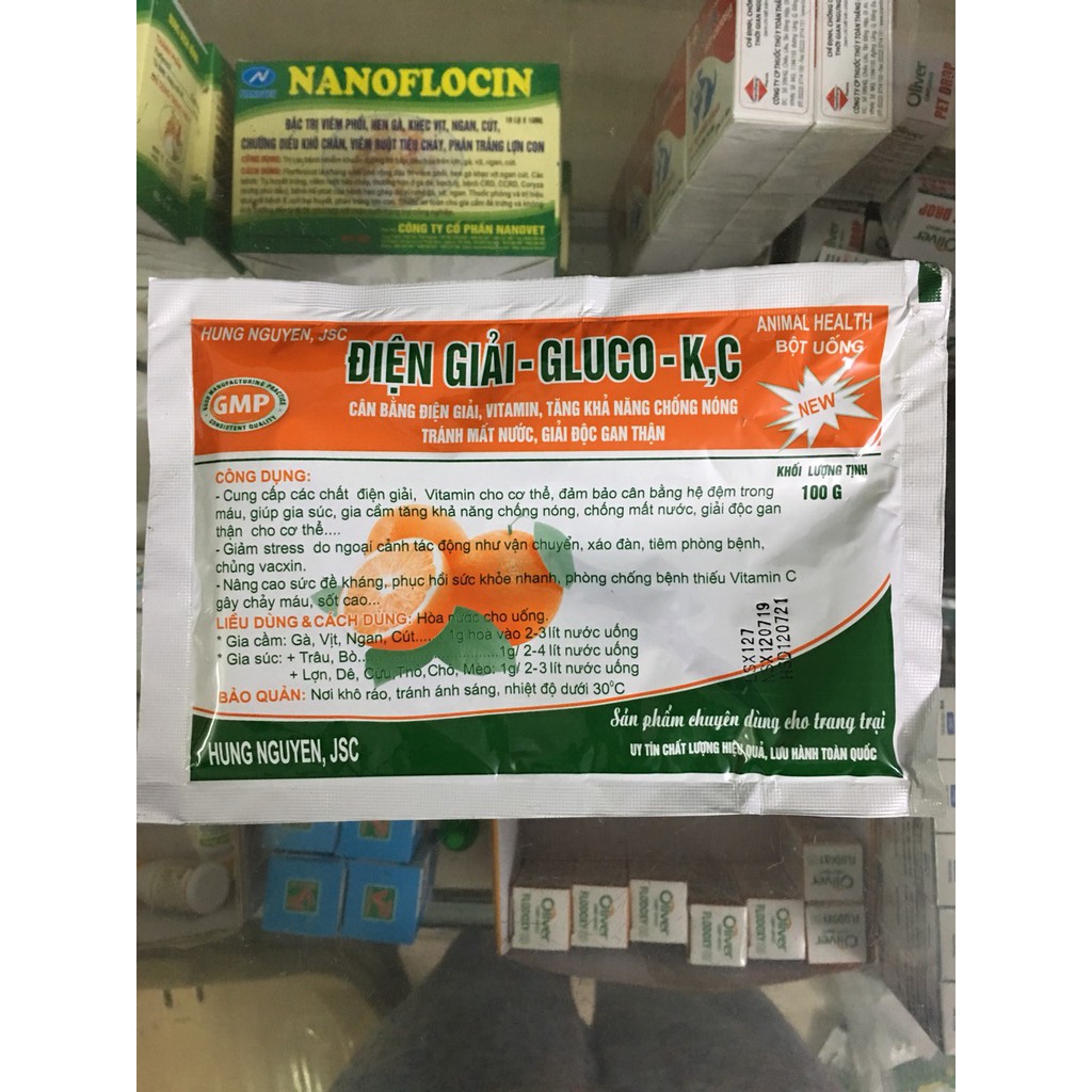 Điện giải chống mất nước cho vật nuôi  - Chỉ dùng trong thú y