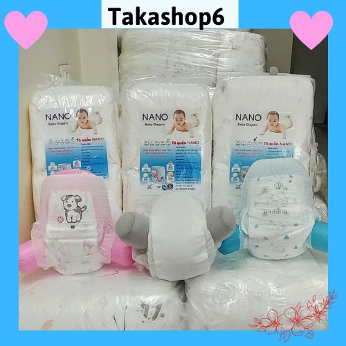 Bỉm trần, tã quần xuất nhật NaNo Baby 100 miếng, tã quần cao cấp 100M 100L 100XL 100XXL 100XXXL