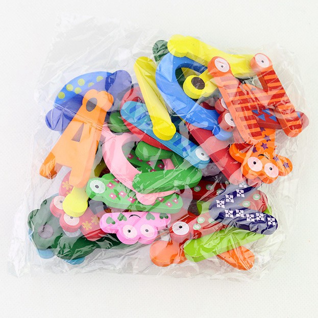 ABC Set 26 Miếng Nam Châm Hít Tủ Lạnh Hình Chữ Cái Cho Bé