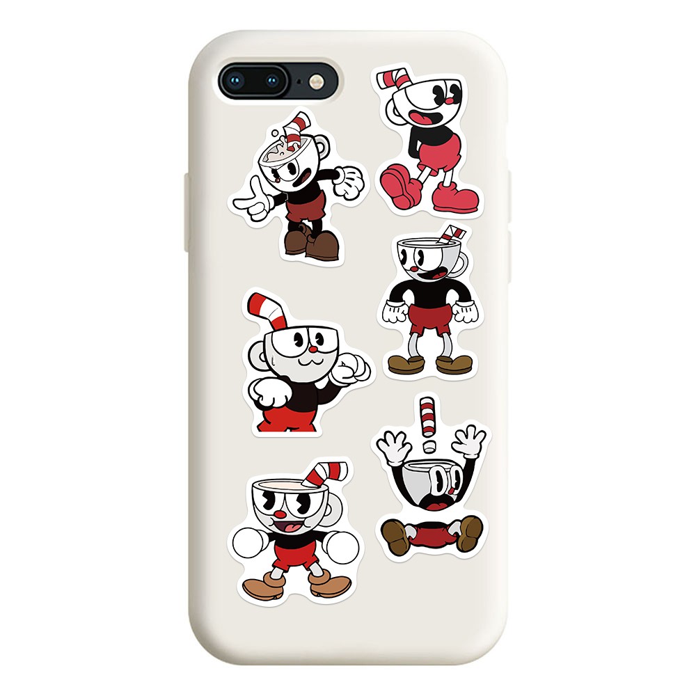 Set miếng dán trang trí hình nhân vật game Cuphead độc đáo