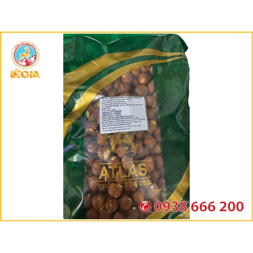 QUẢ PHỈ NGUYÊN VỎ - WHOLE HAZELNUT 1KG