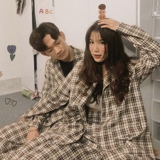 THE FANCE | Set Blazer + Quần dài 2 kiểu mang vải chống nhăn caro nâu CAPUCHINO