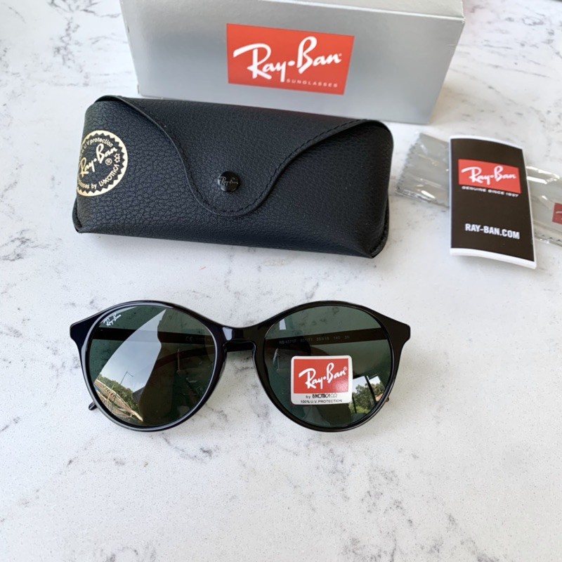 Kính nữ RAY-BAN chính hãng dáng tròn oversized model RB4371F-901-71-55