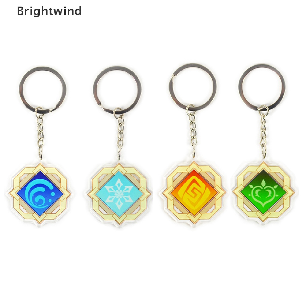 Anime Keychain Genshin Impact Element Vision God's Eye Liyue Harbor Bag Pendant Hot Sell