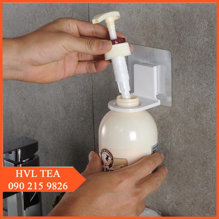 Móc treo chai dầu gội sữa tắm dán tường thông minh, giá treo, HVL TEA (TDG01)