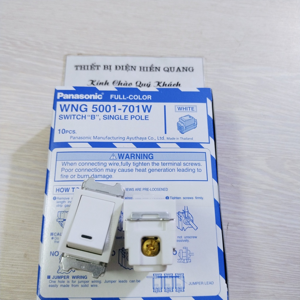 Combo 10 Hạt công tắc 1 chiều Panasonic dòng Full  hàng chính hãng