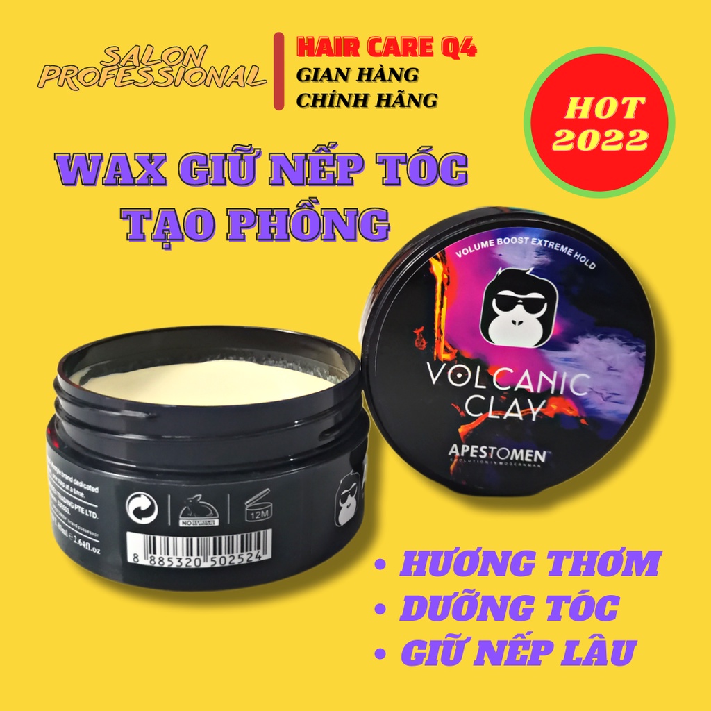 Sáp Khỉ Wax tạo kiểu tóc nam Volcanic - Hair Care Q4