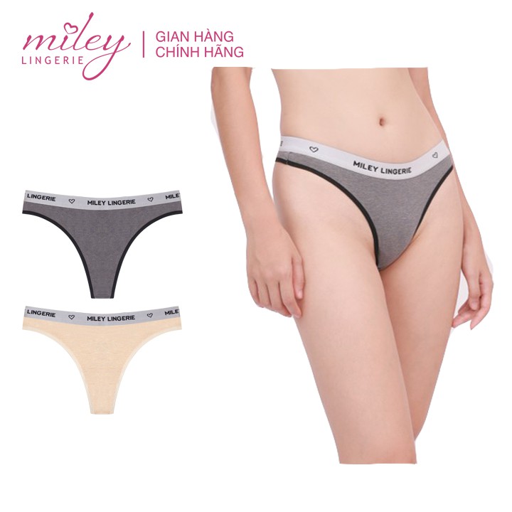 Combo 2 Quần Lót Nữ Lọt Khe Sexy Melange Cạp Cao Active MILEY LINGERIE FMS0957-1157
