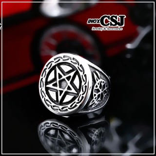 [CSJ]NHẪN NAM INOX CHOME HEART PHONG CÁCH VIKING