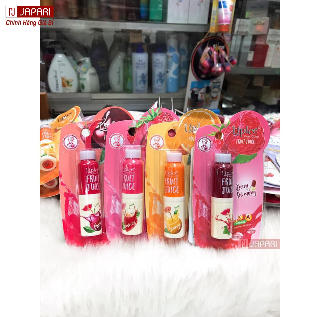 Son Dưỡng Môi Lipice Sheer Color Fruit Juice Có Màu CHÍNH HÃNG ROHTO Nhật Bản Dưỡng Ẩm Môi Cho Học Sinh Vitamin C JAPARI