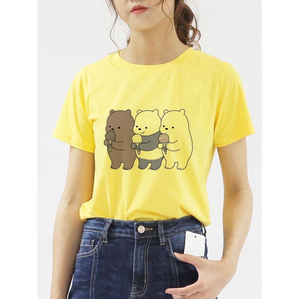 ÁO THUN NAM NỮ AT2428 THÚ CƯNG 3 CHÚ GẤU THỜI TRANG AOMI unisex PHONG CÁCH CÁ TÍNH ĐẸP