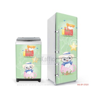 Miếng dán tủ lạnh - chất liệu decal chống thấm - mã ET531