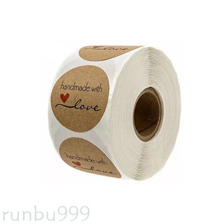 500PCS/Roll Handmade DIY Wedding Holiday Self Adhesive Baking Sticker Label Envelope Lable Paper Gift Tags