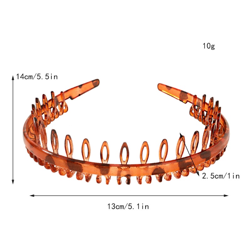 Flgo Băng Đô Cài Tóc Bằng Resin Chống Trượt Có Răng Lược