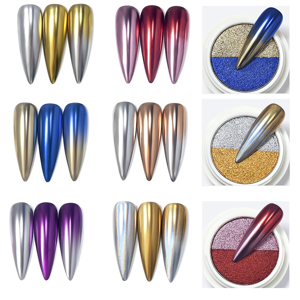 [Hàng mới về] Bột Tráng Gương Hiệu Ứng Cực Quang Làm Móng Nghệ Thuật Lâu Trôi