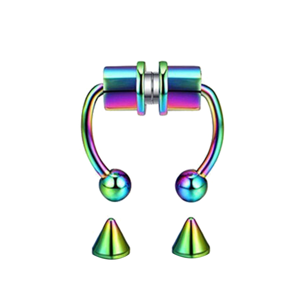 Khuyên xỏ mũi từ tính bằng thép không gỉ thời trang