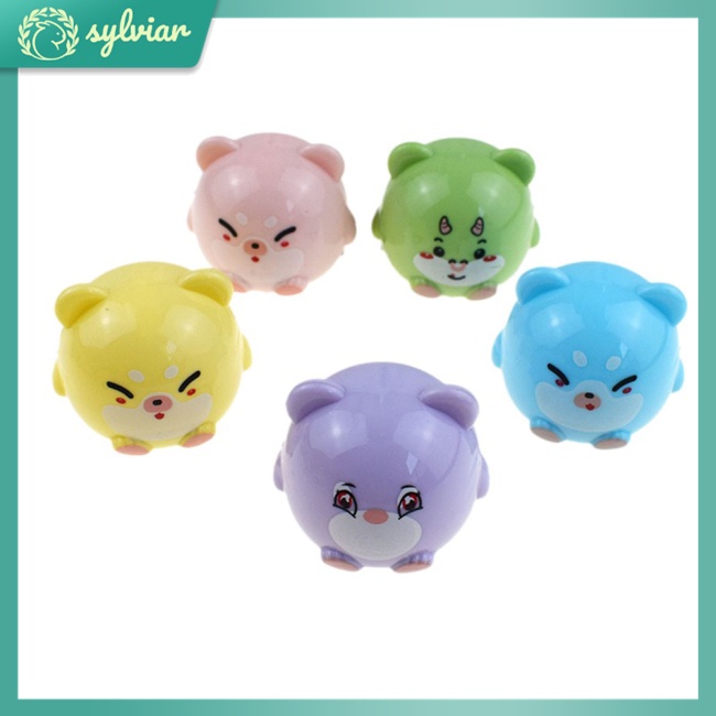 [sylviar] Đồ Chơi Xe Kéo Lùi Mini Kiểu Hoạt Hình Động Vật Dễ Thương Dùng Trong Nhà Ngoài Trời